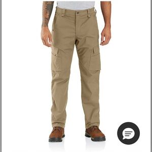 Men's Carhartt Relaxed Straight Force Ripstop Cargo Pants in Khaki Tan 33 x 34